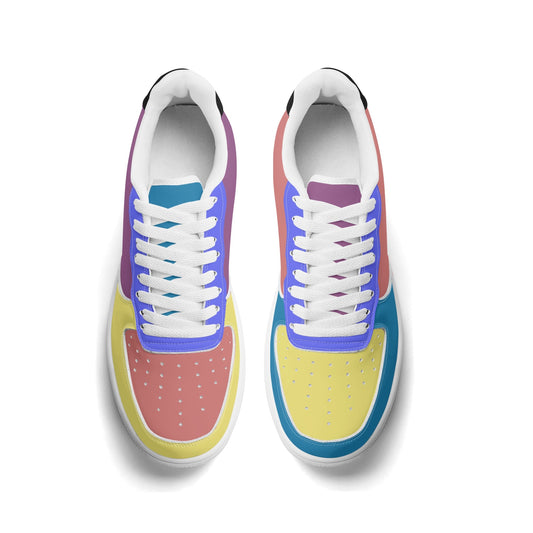 Colorful sneakers with a white background
