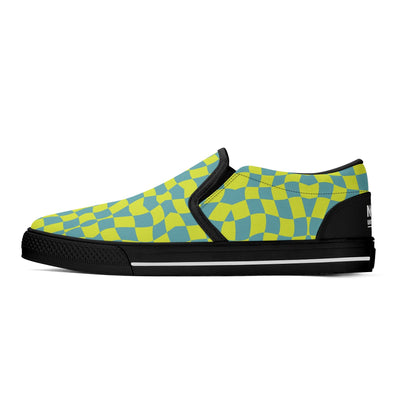Sole shoe with geometric pattern on a white background