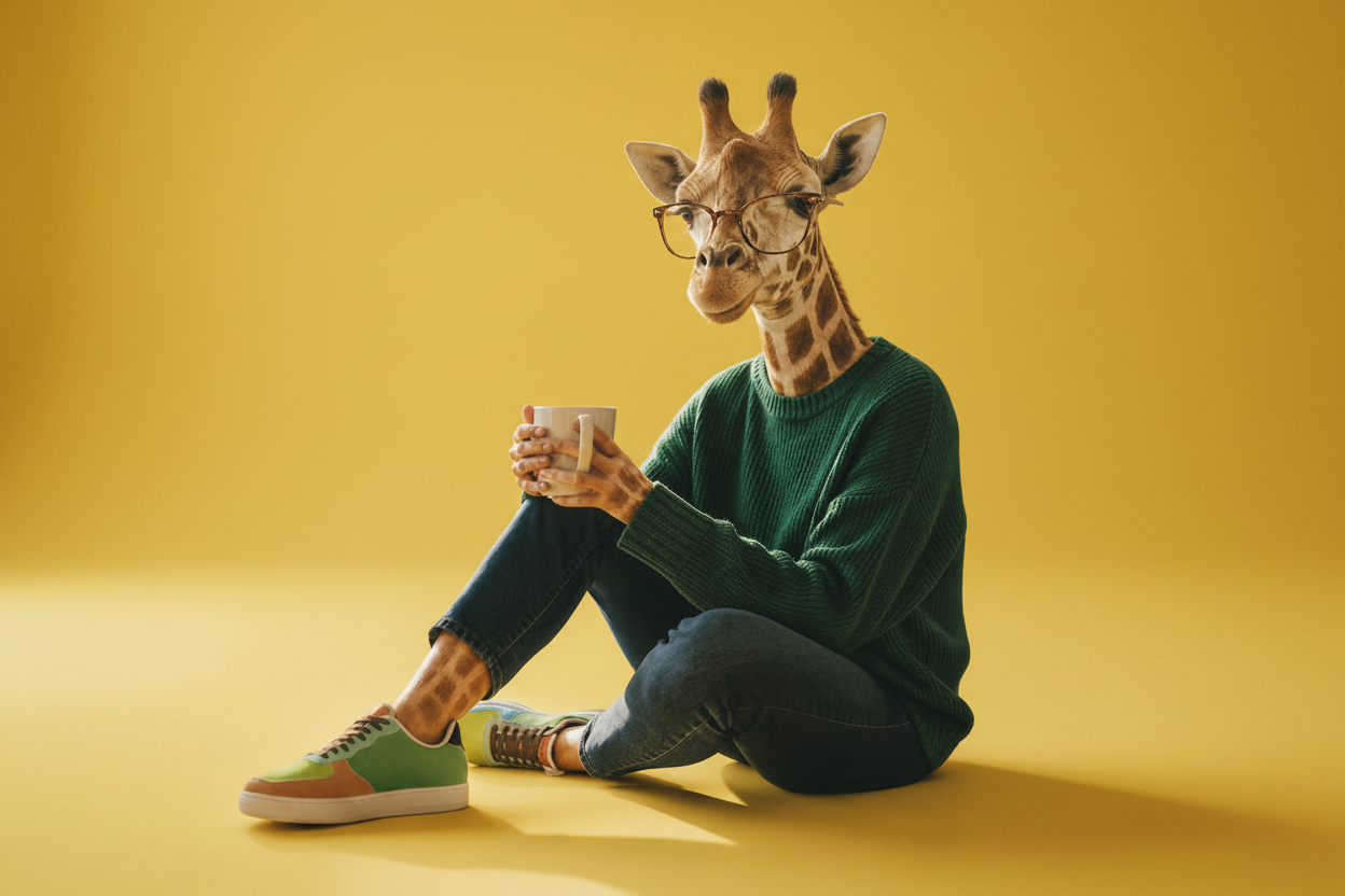 Clean Yellow Giraffe Banner
